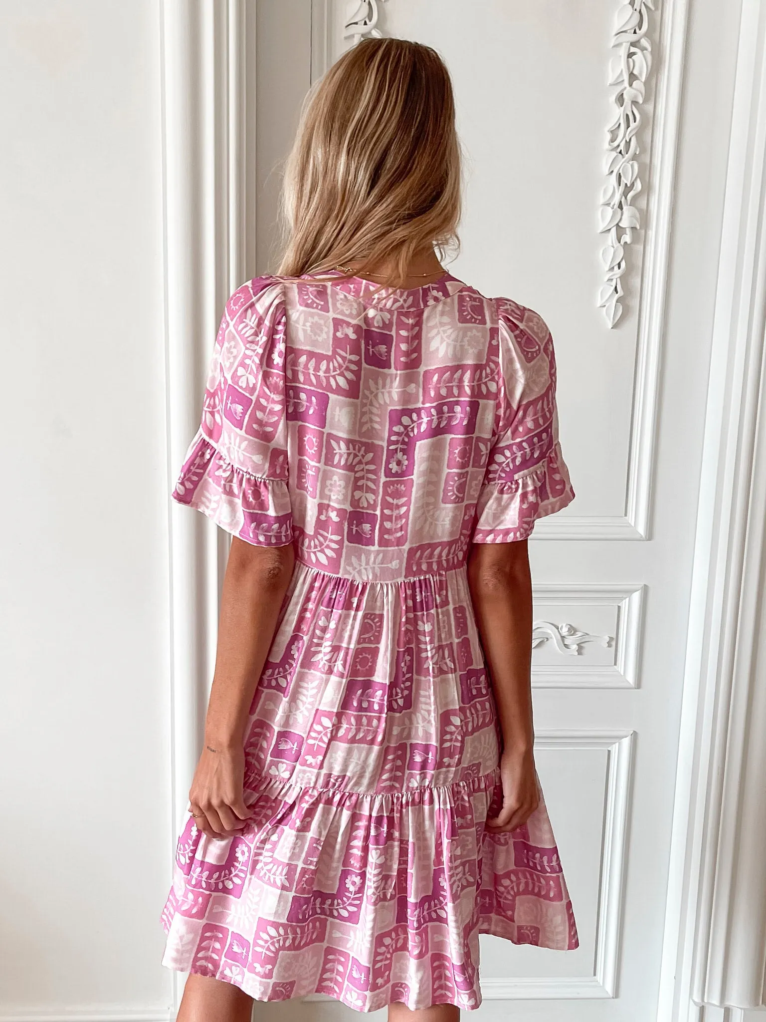 Aelira Dress - Purple Print