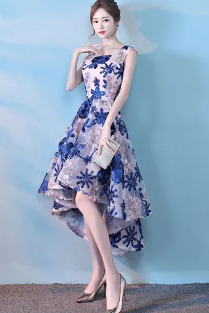 Affordable Luxury SLEEVELESS EMBROIDERED HIGH LOW FORMAL DRESS  Going Fast!