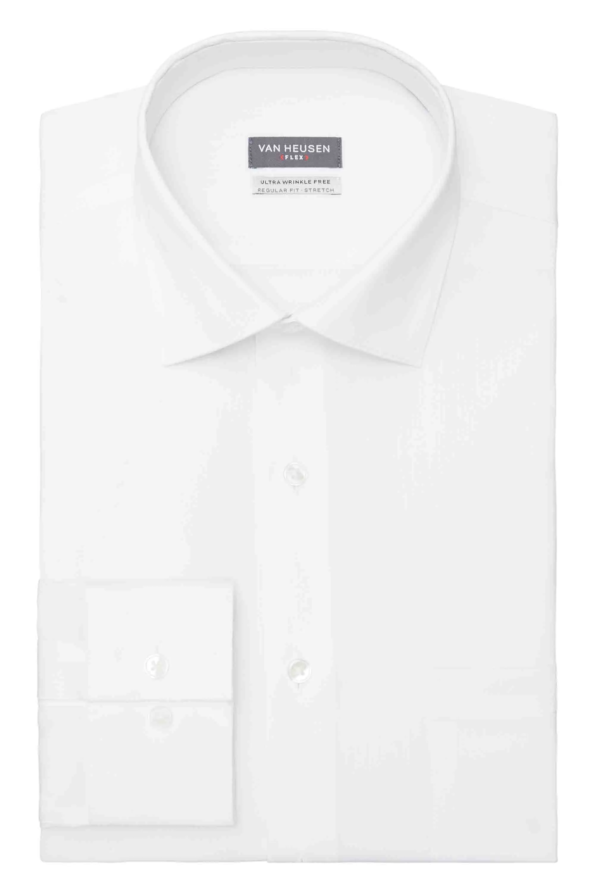 Affordable Luxury Van Heusen Regular Fit Ultra Wrinkle Free Stretch FLEX Solid  Limited Stock!