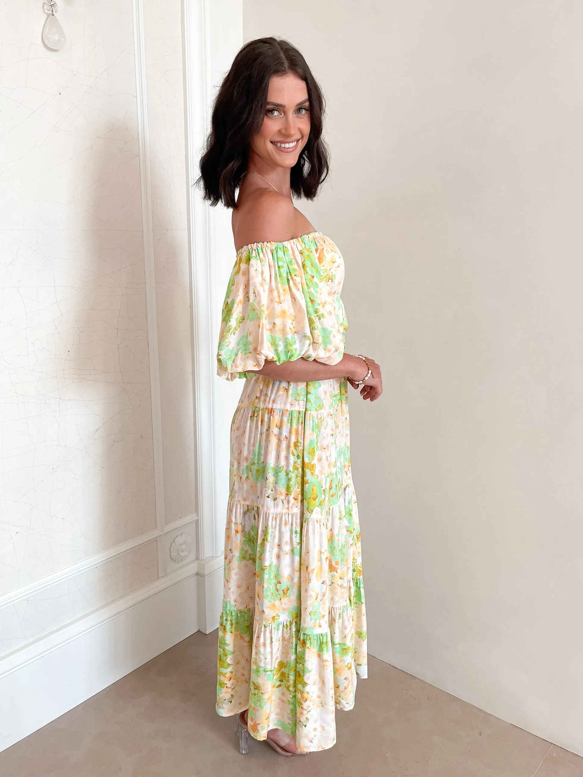 Aiyanna Dress - Green Floral