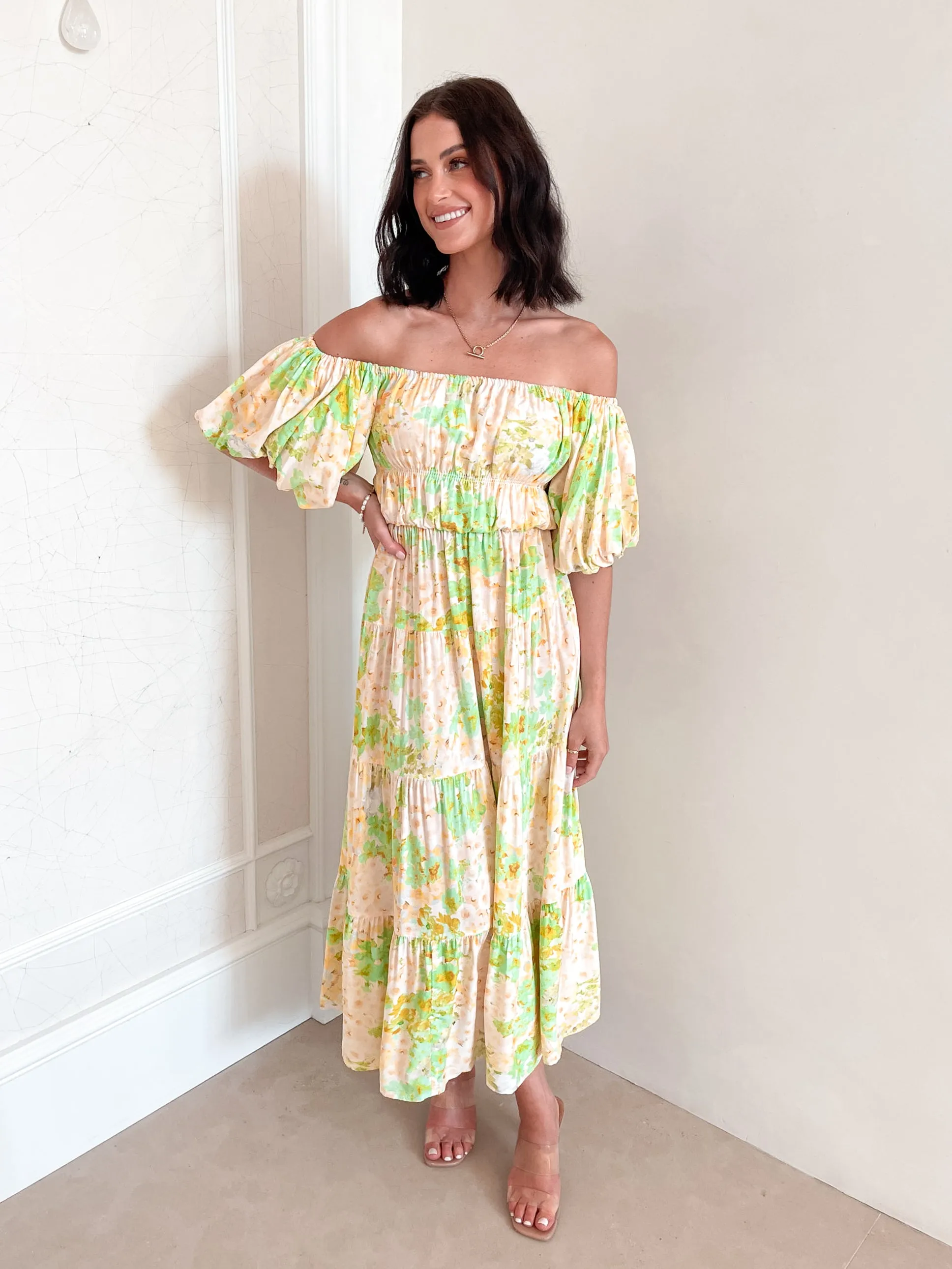 Aiyanna Dress - Green Floral
