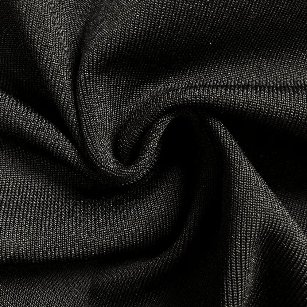 Amber-embellished Bandage Gown in Black Gloria Lanvin