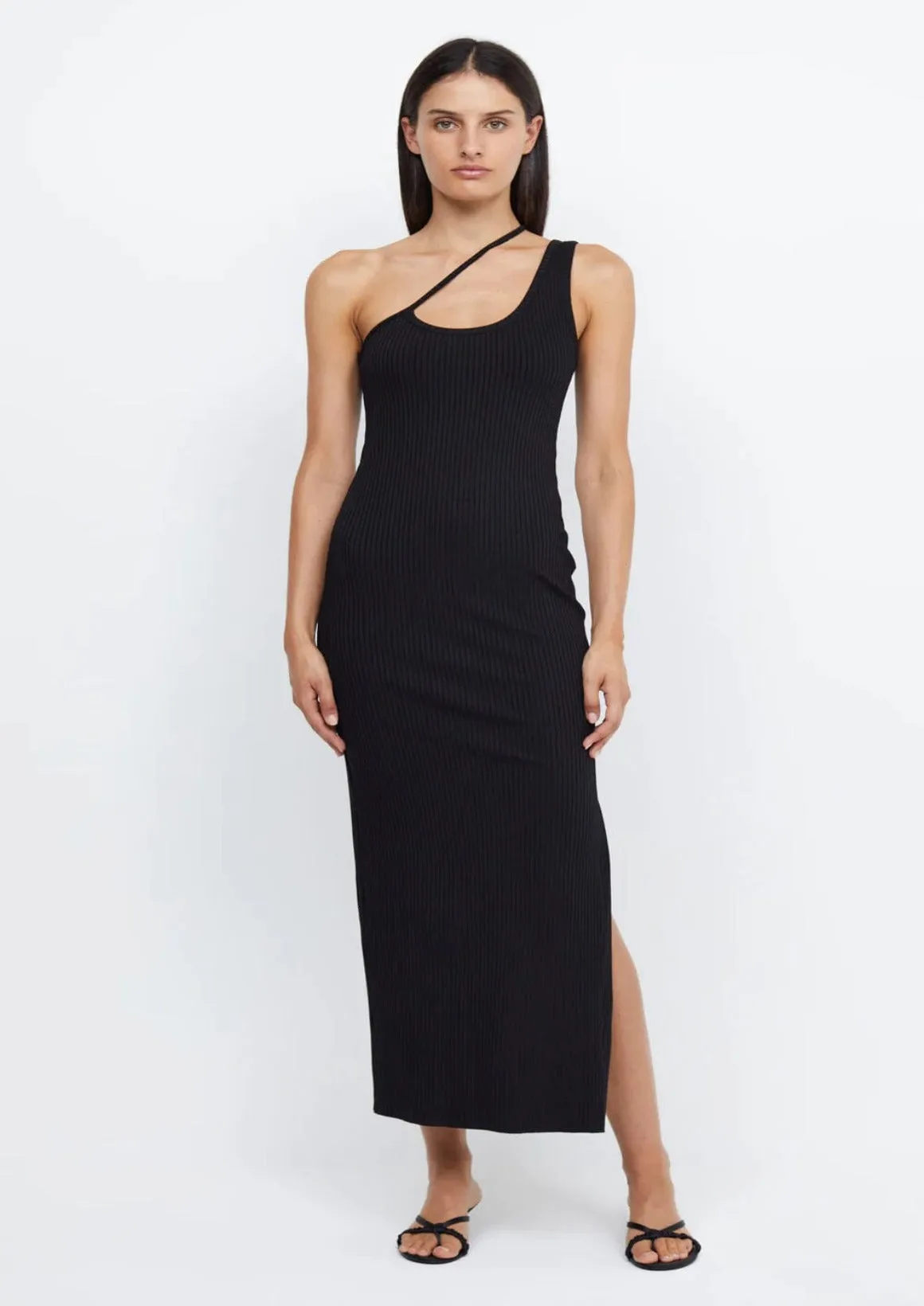 Anastasia Asym Maxi Dress - Black