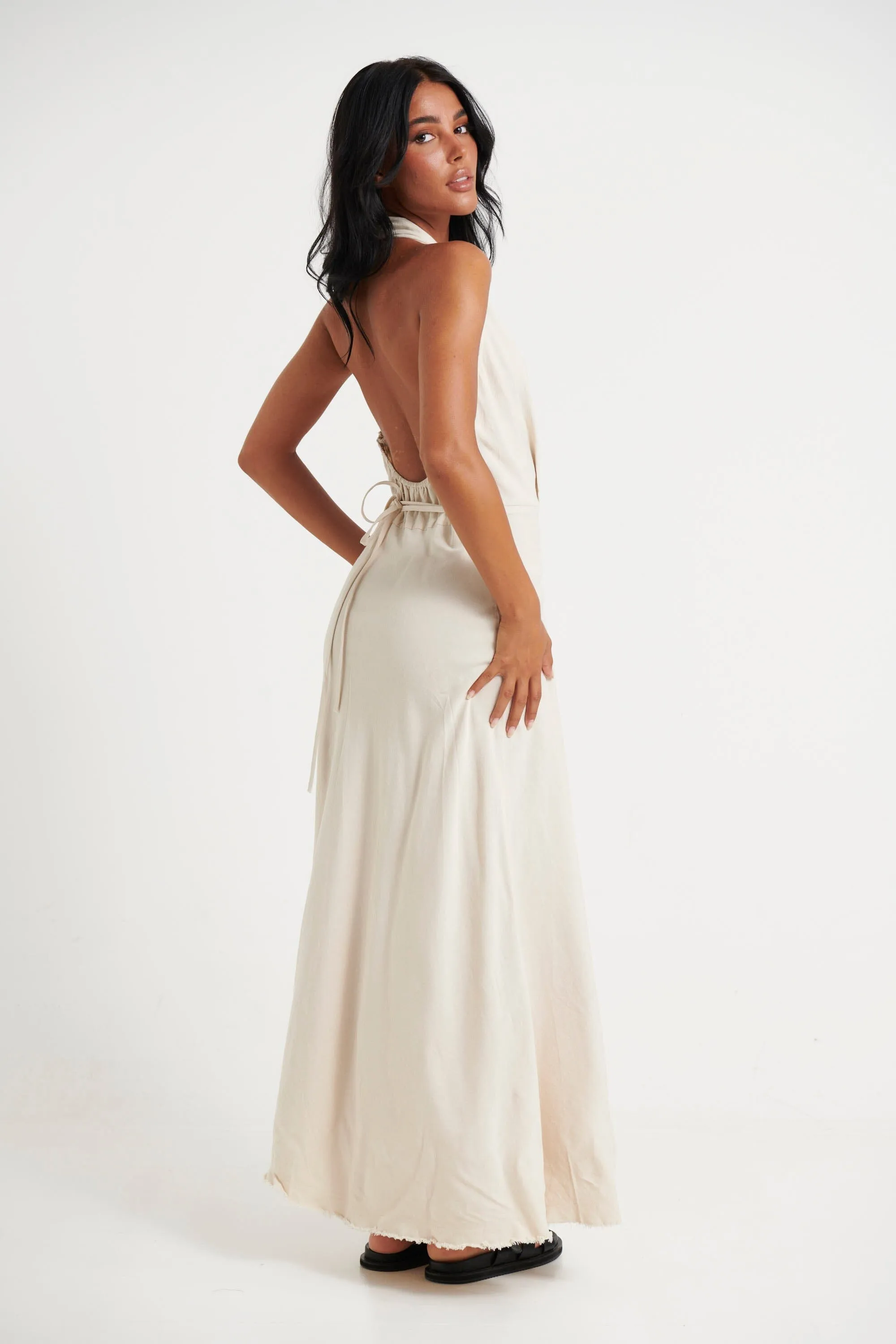 Ari Midi Dress - Oat
