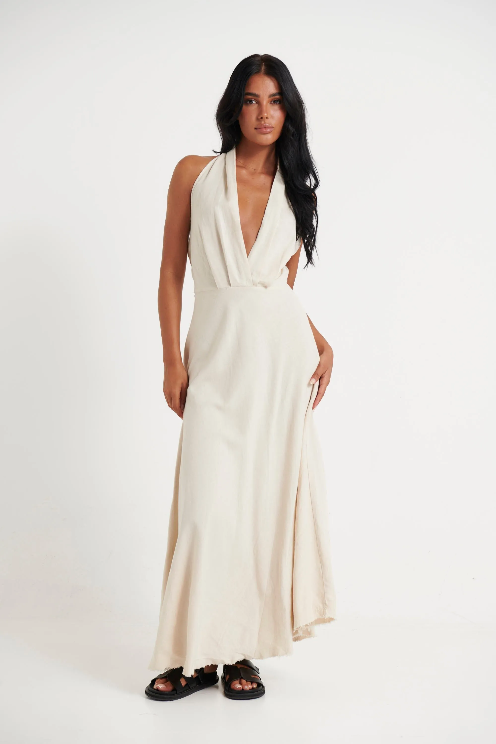Ari Midi Dress - Oat