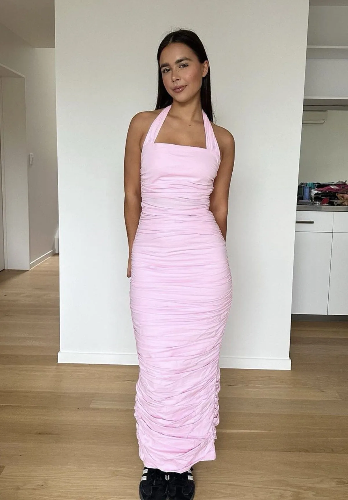 Ariel Halter Dress - Carnation