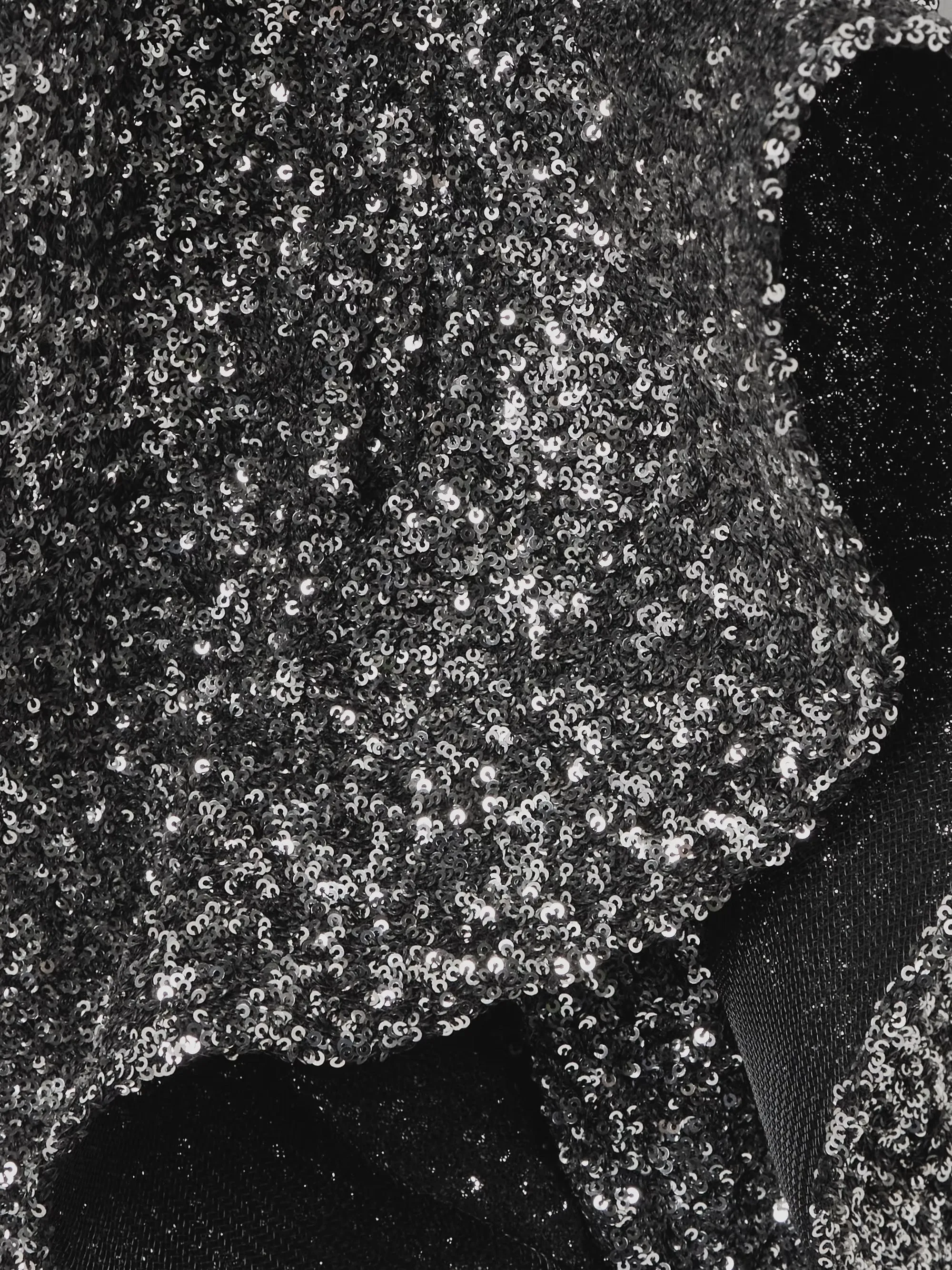 asymmetric ruffled sequined crepe gown in silver Gloria Lanvin