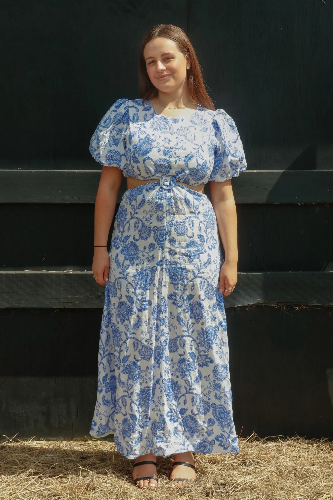 Athena Maxi Dress - Blue Floral