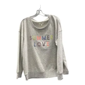 Athletic Sweatshirt Collar By Lou And Grey In Grey, Size:L