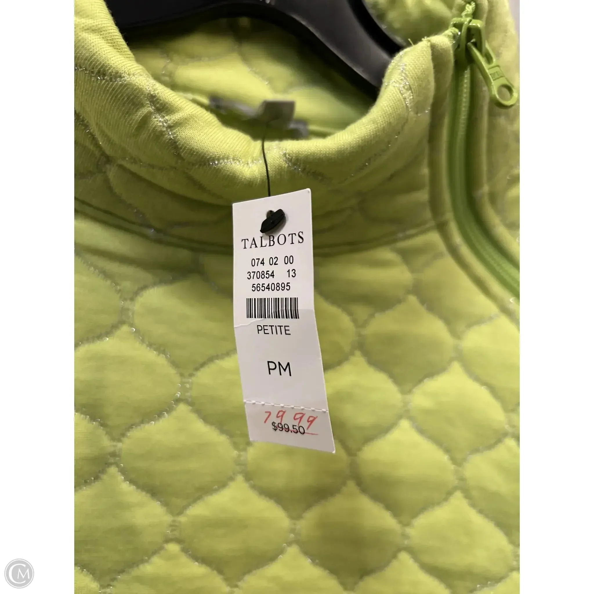 Athletic Sweatshirt Collar By Talbots In Green, Size: Mp