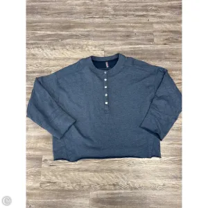 Athletic Sweatshirt Crewneck By Free People In Blue, Size: L