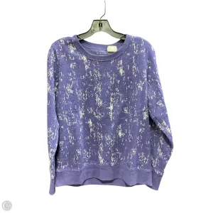 Athletic Sweatshirt Crewneck By Tek Gear In Blue & Grey, Size: L