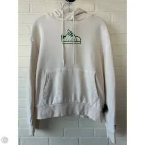 Athletic Sweatshirt Hoodie By Adidas In Cream & Green, Size: S