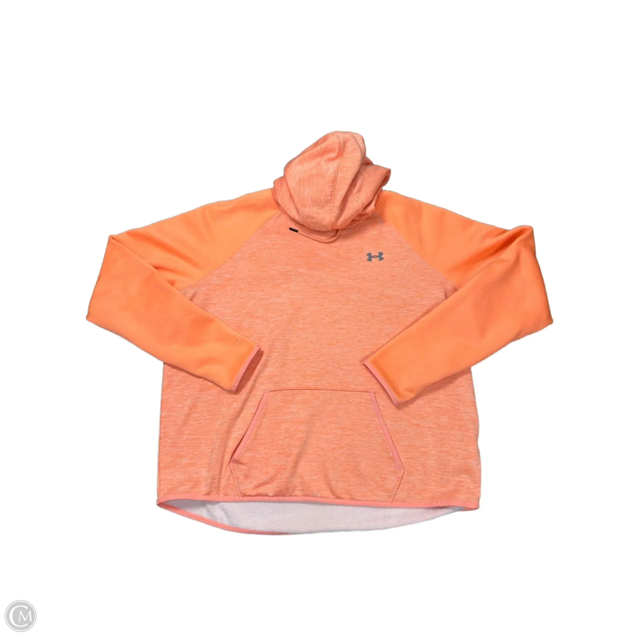 Athletic Sweatshirt Hoodie By Under Armour In Orange, Size: Xxl