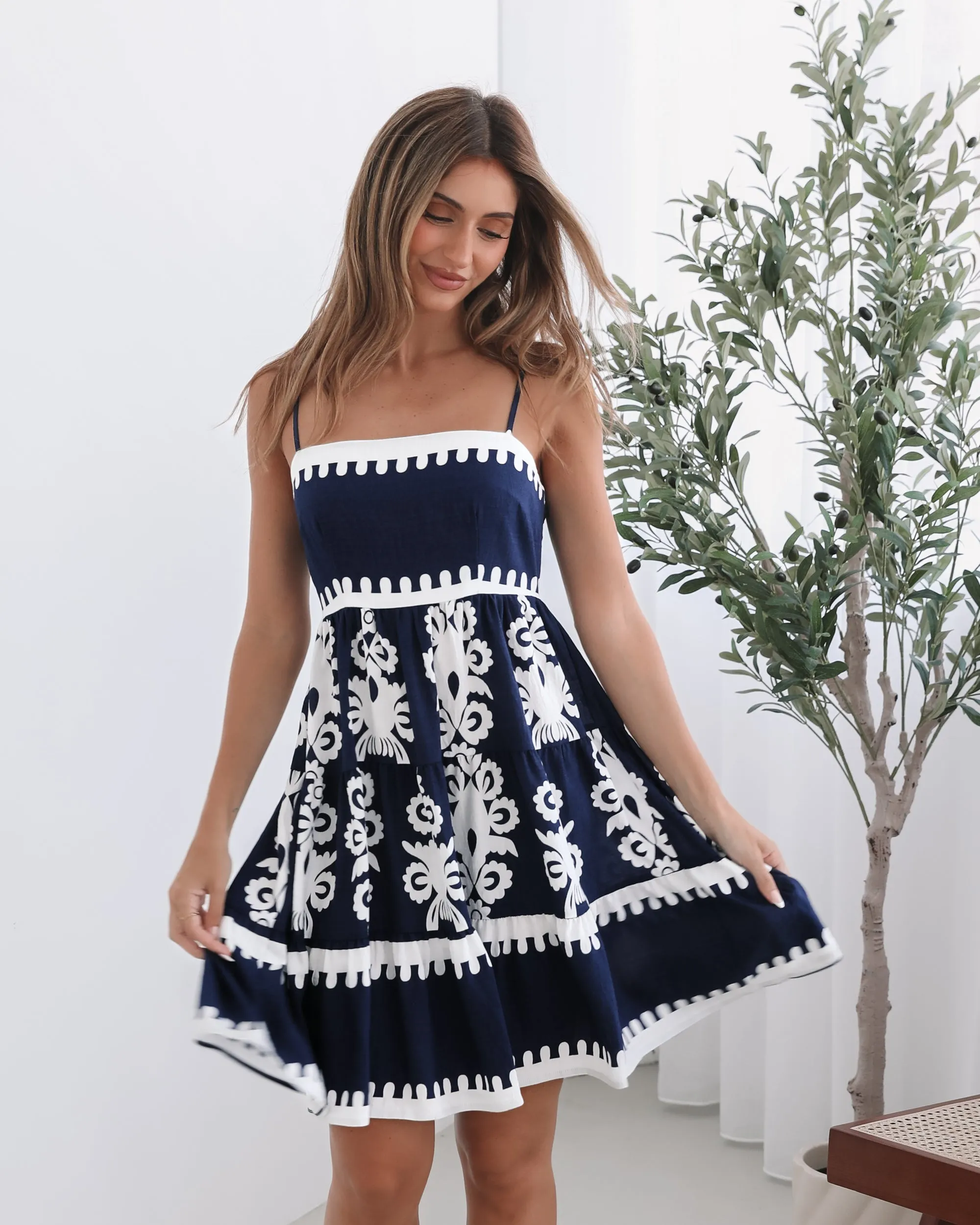 Bellezza Dress - White Print