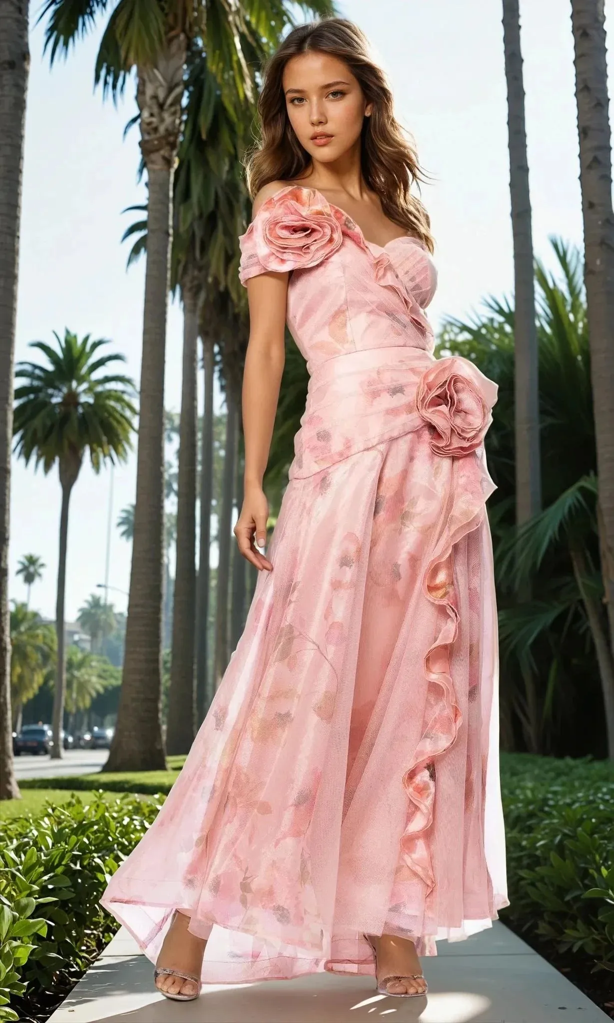 Betsy and Adam Floral Print Dress A27103
