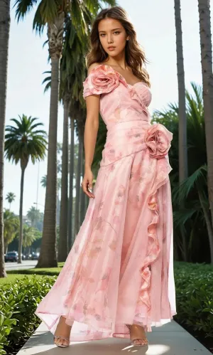Betsy and Adam Floral Print Dress A27103