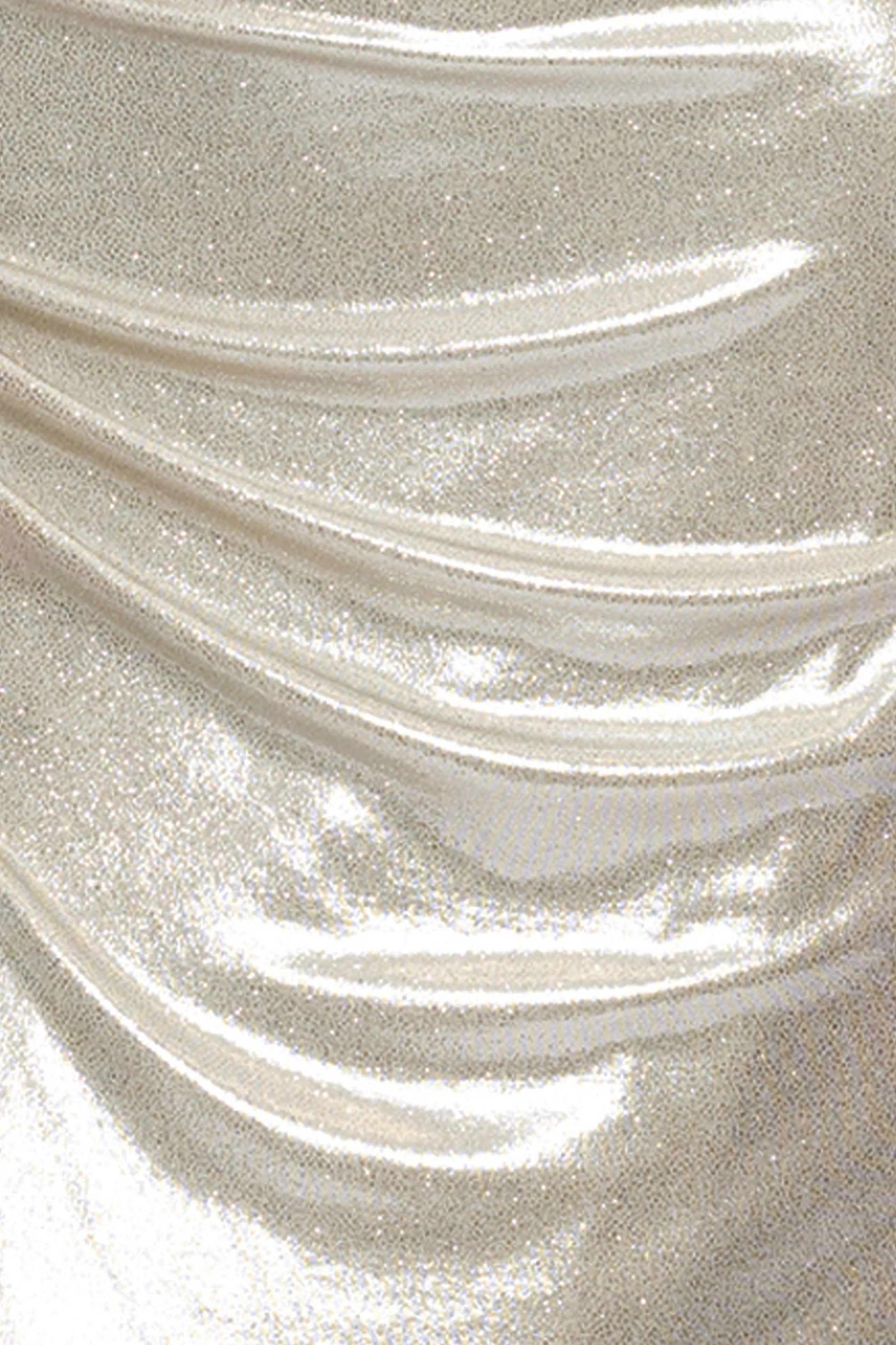 Betsy and Adam Glitter Knit Off the Shoulder "Tori" Gown A26921