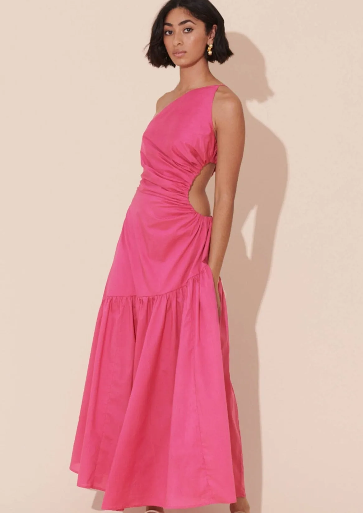 Bettina Cut Out Midi Dress - Pink