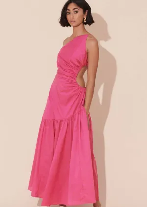 Bettina Cut Out Midi Dress - Pink