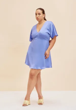 Bettina Satin Minidress - BLUE