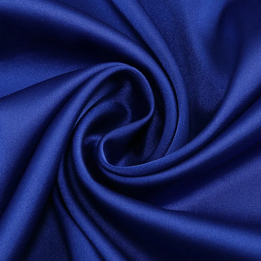 BEVERLY BRAID EMBELLISHED RUCHED HALTER GOWN IN BLUE Gloria Lanvin