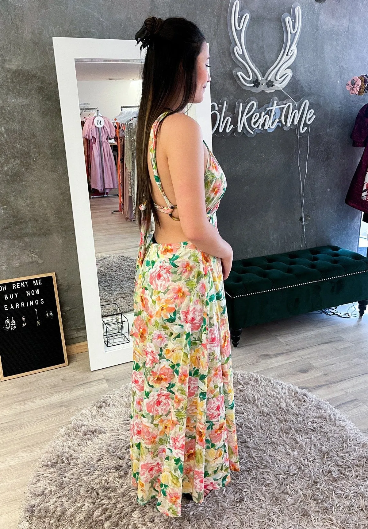 Bonnie Cross-Back Dress - Garden