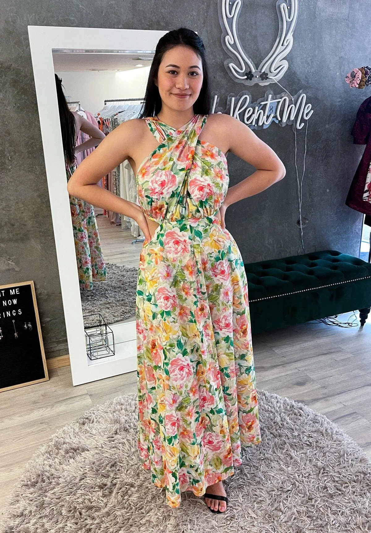 Bonnie Cross-Back Dress - Garden