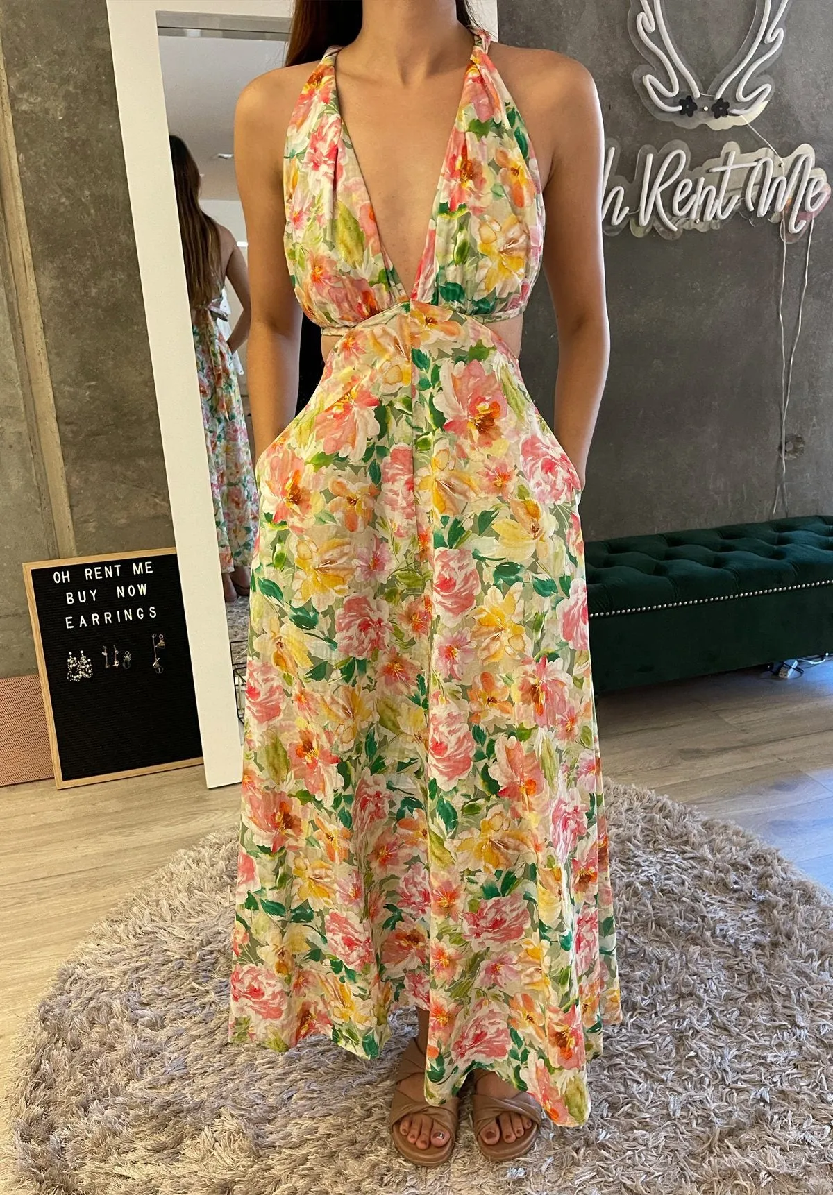 Bonnie Cross-Back Dress - Garden