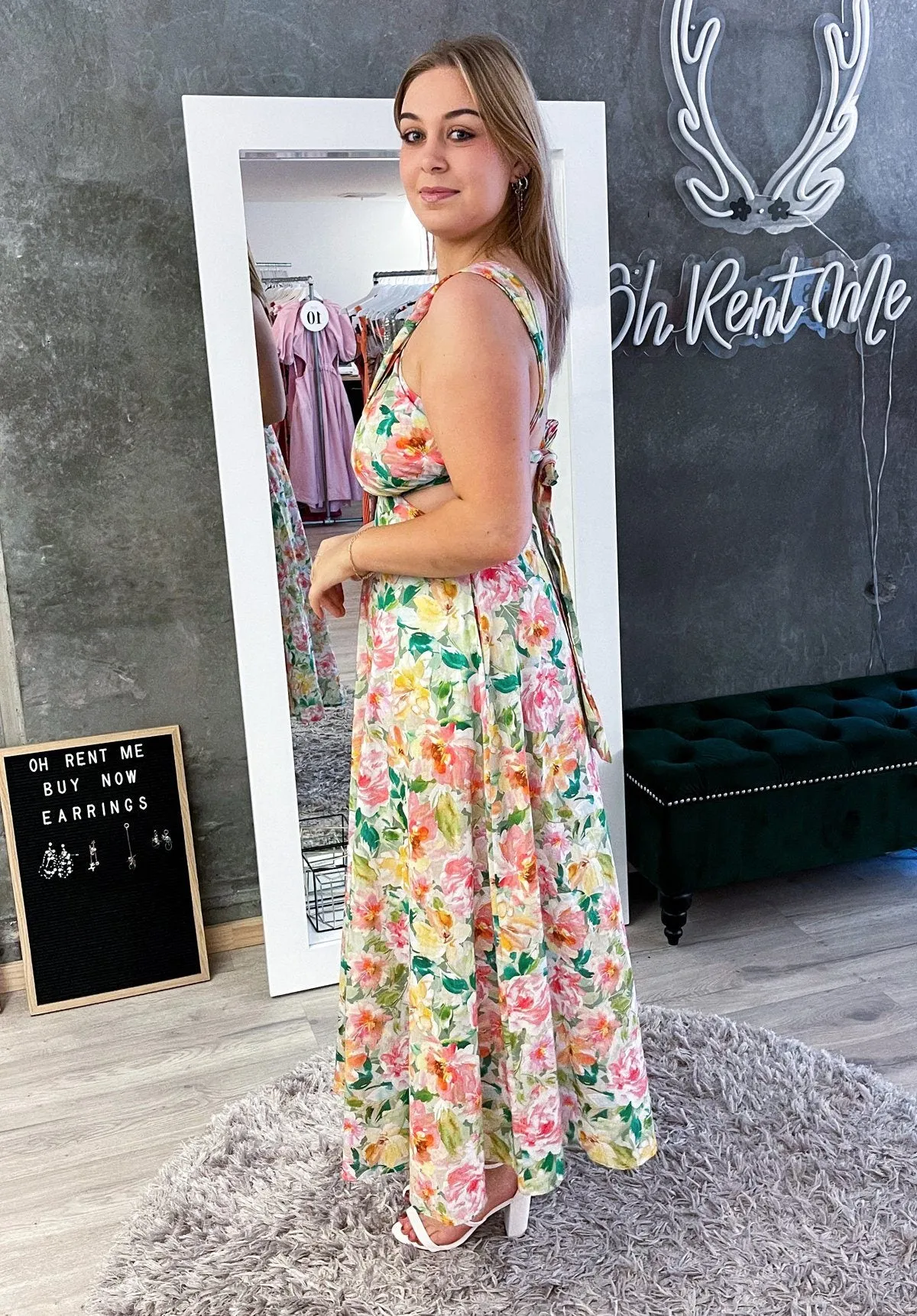 Bonnie Cross-Back Dress - Garden