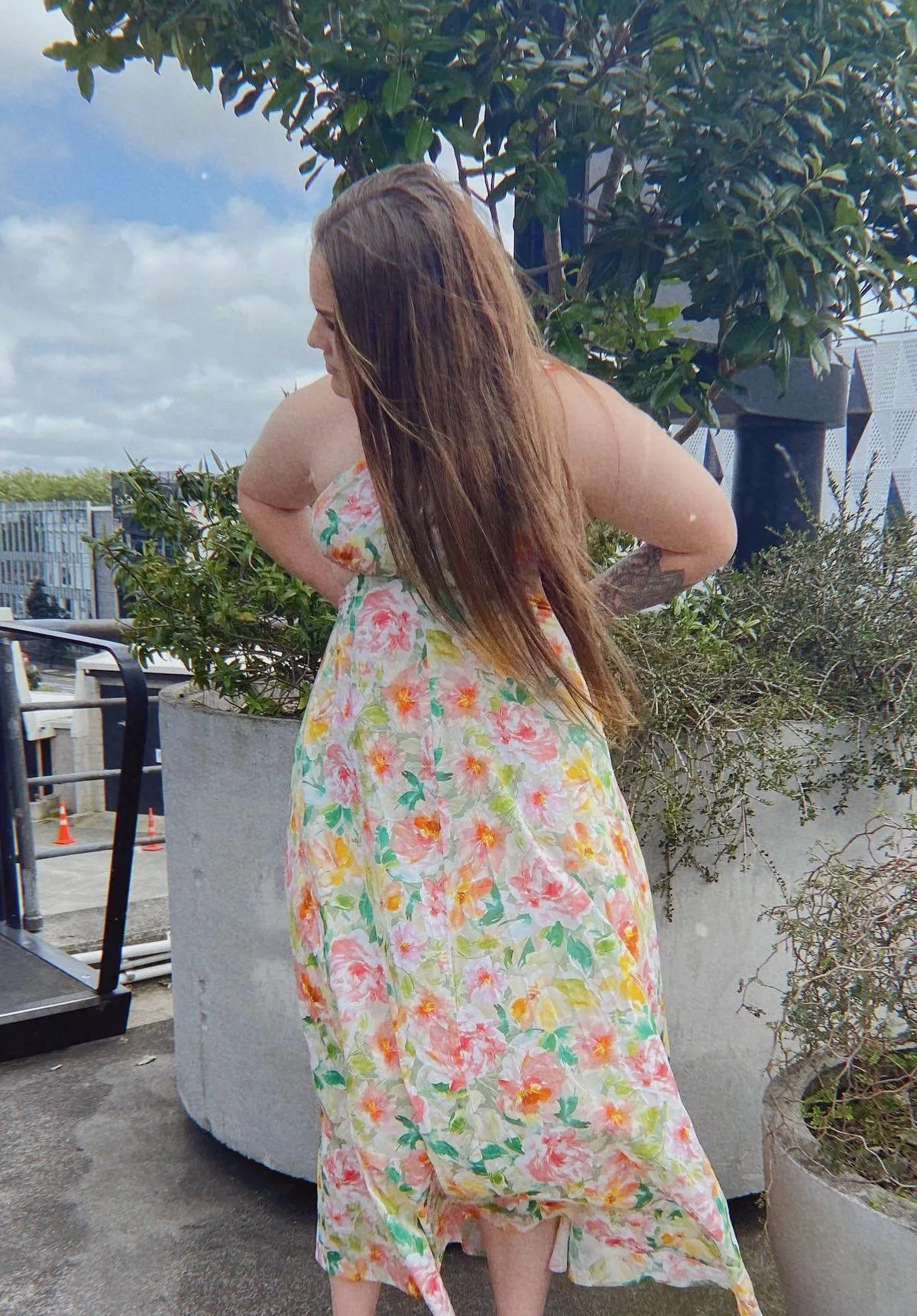 Bonnie Cross-Back Dress - Garden