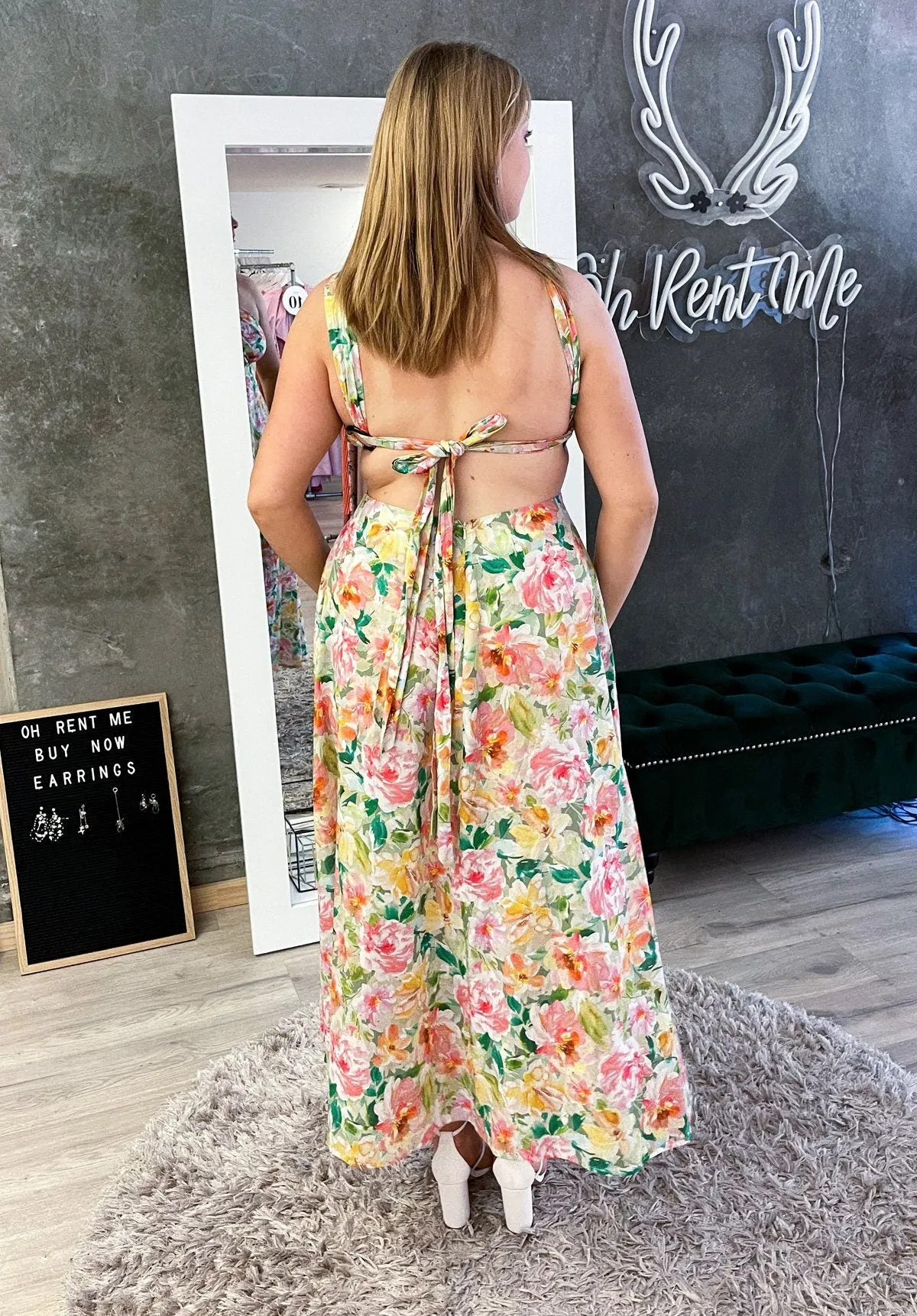Bonnie Cross-Back Dress - Garden