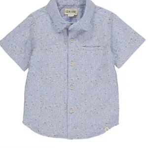 Boy's Pier Short Sleeve Shirt In Blue Floral
