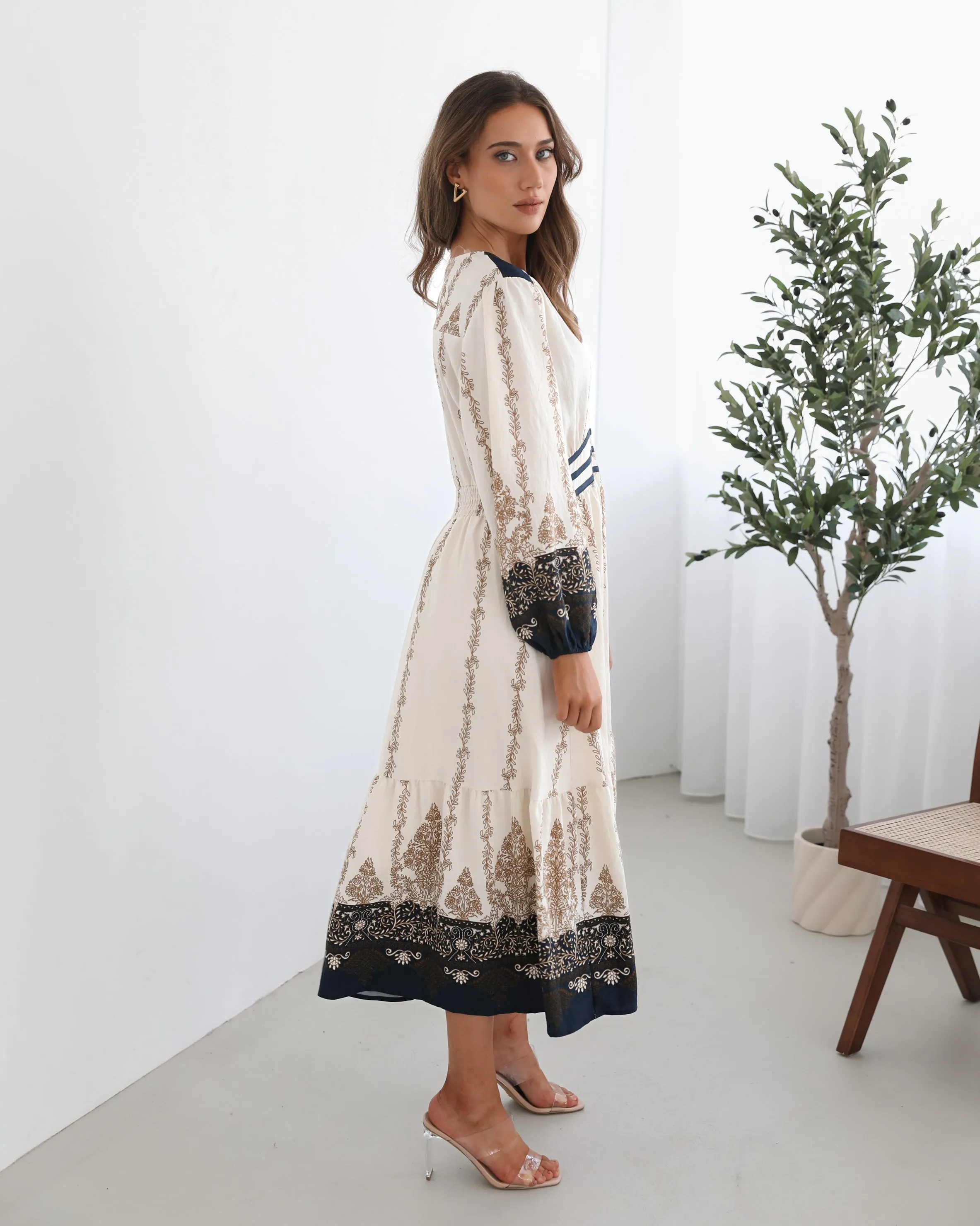 Braelynn Dress - White Print