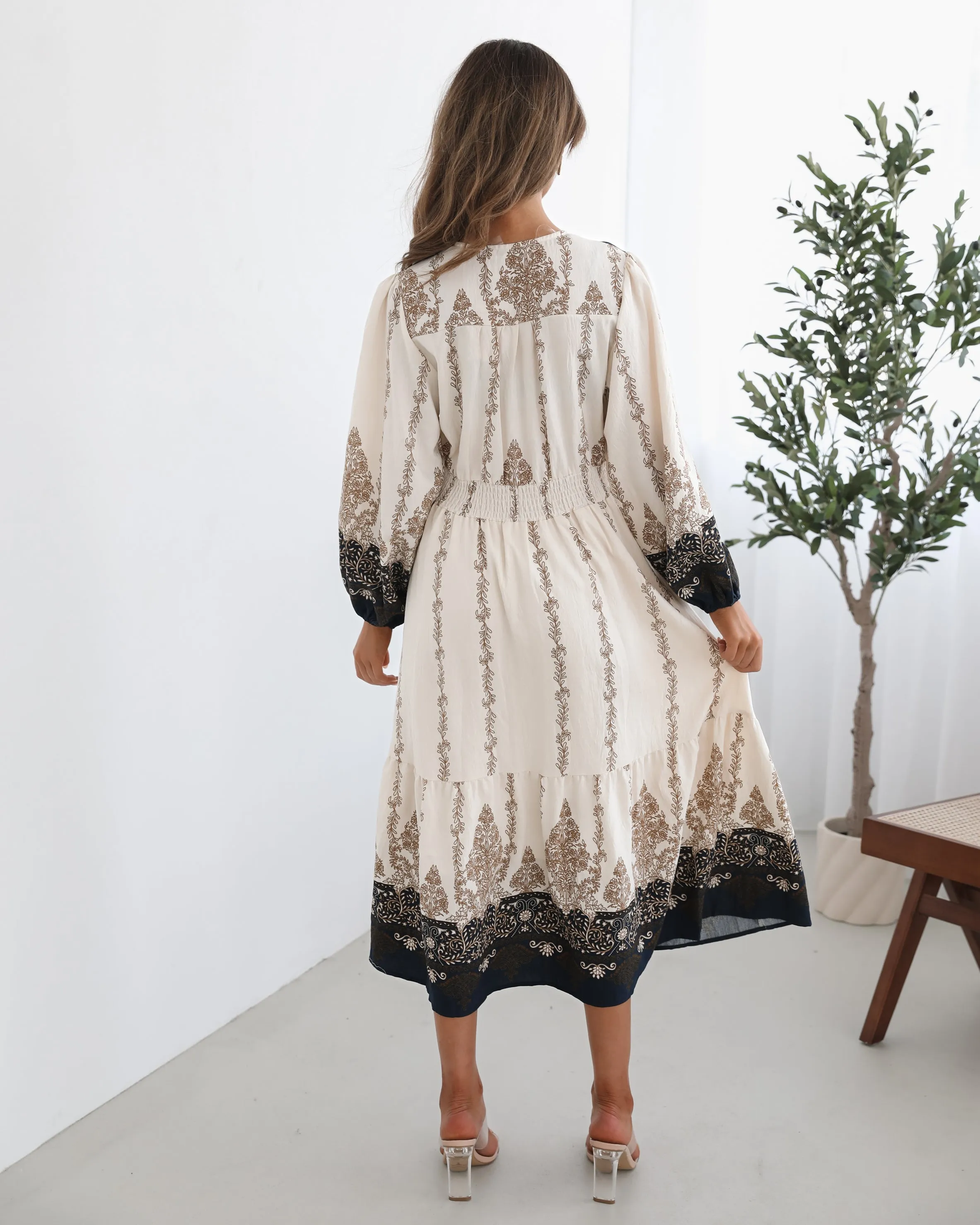 Braelynn Dress - White Print