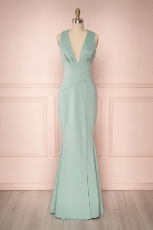 Camila Sage | Green Mermaid Gown