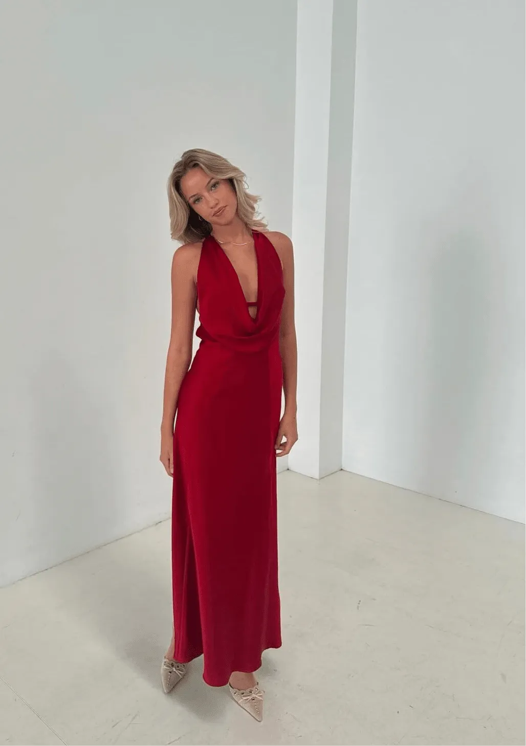 Charmed Cowl Slip Dress