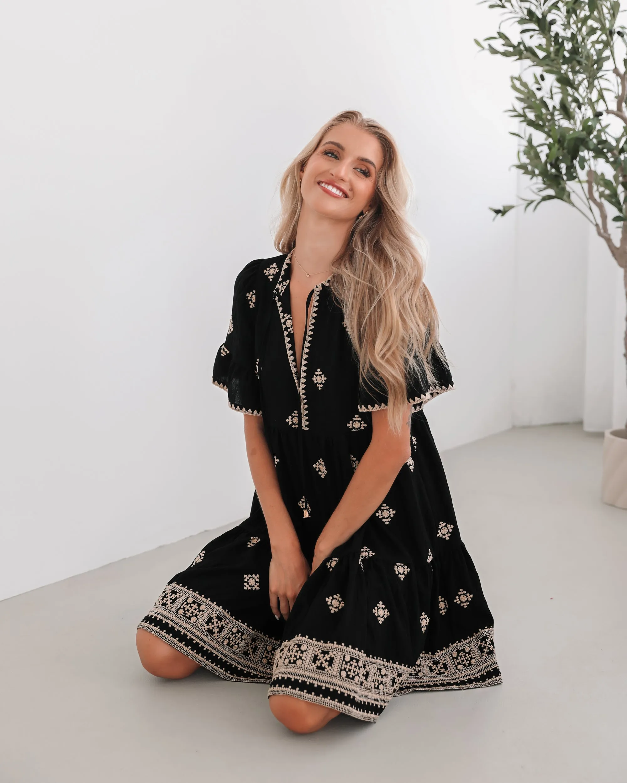 Cinzia Dress - Black Print
