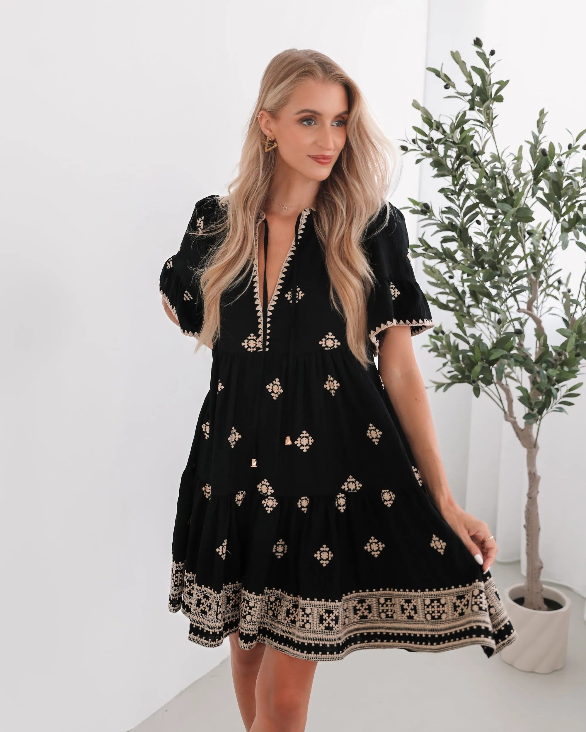 Cinzia Dress - Black Print