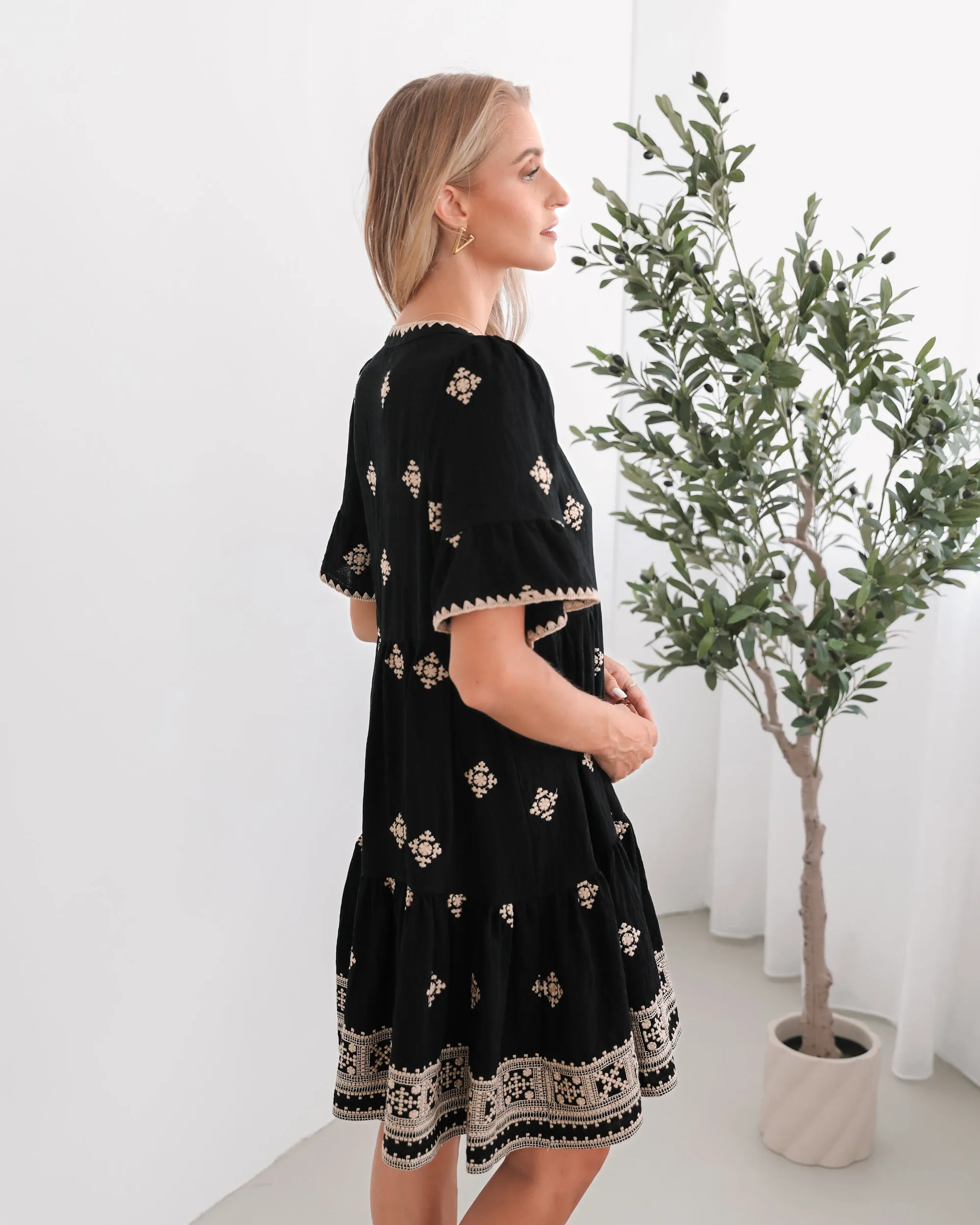 Cinzia Dress - Black Print