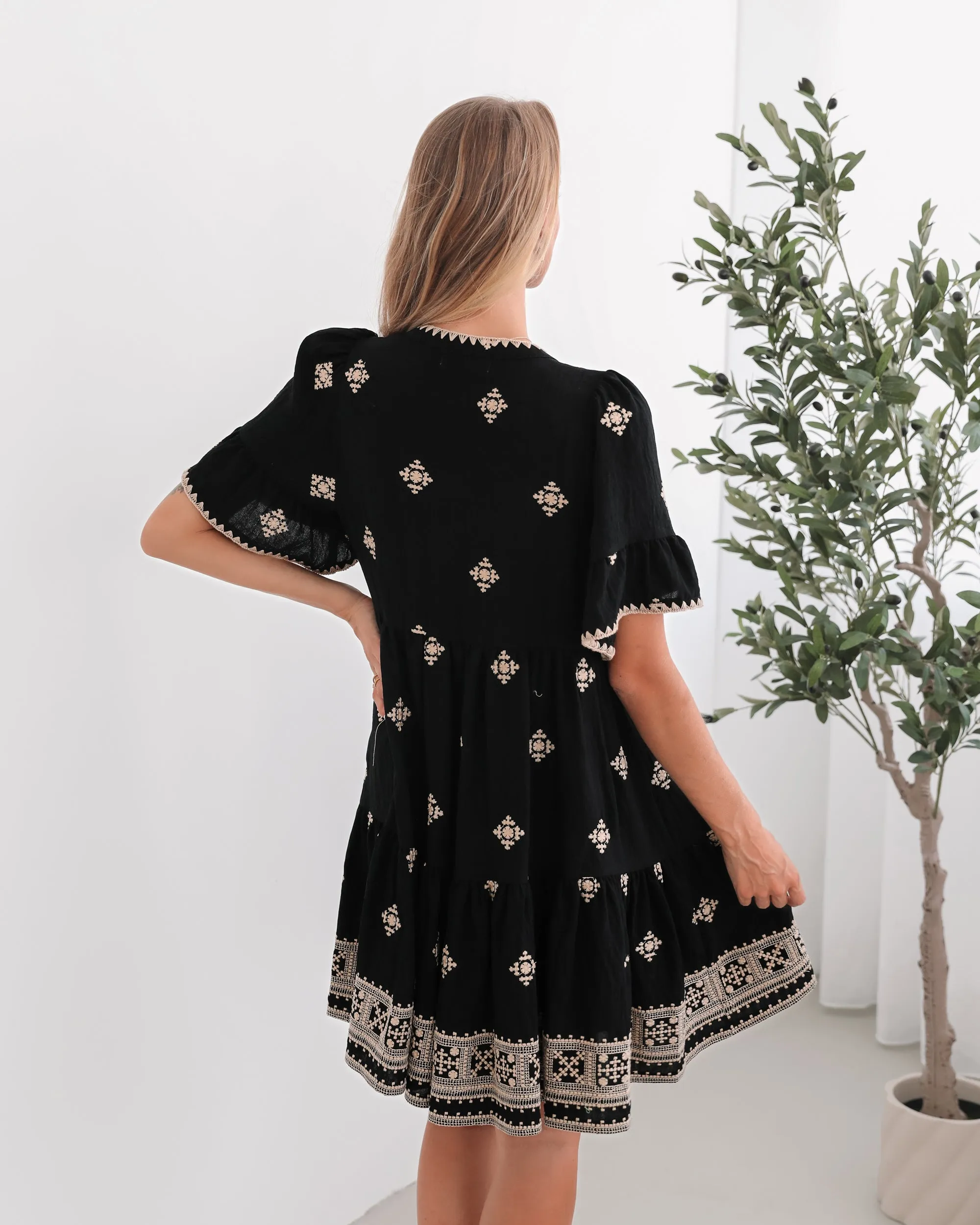 Cinzia Dress - Black Print
