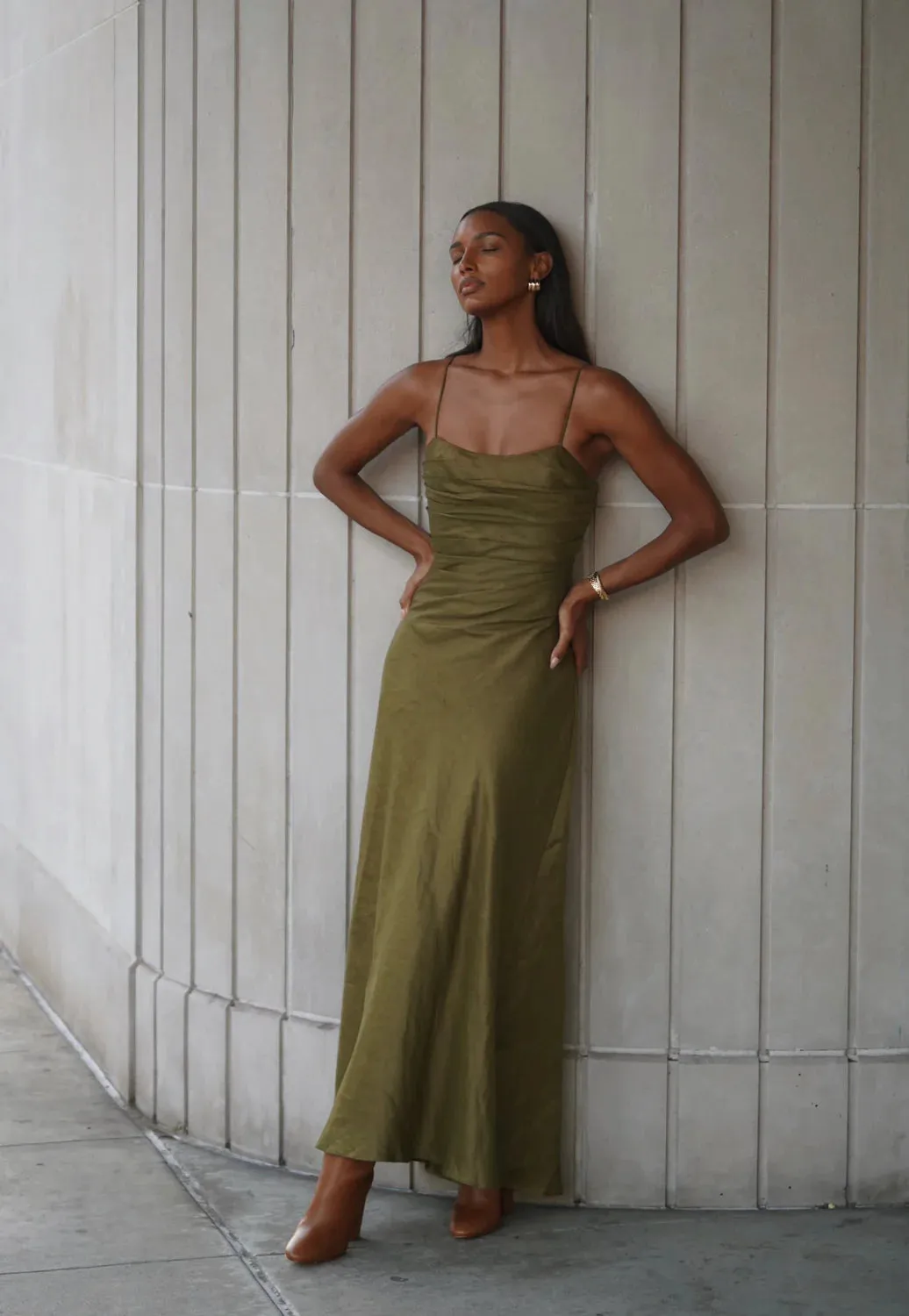 Clarice Draped Maxi Dress