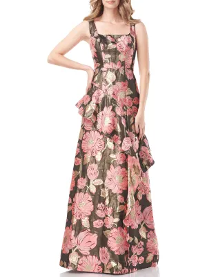 Clearance Price Belle Womens Metallic Floral Evening Dress  Limited Stock!