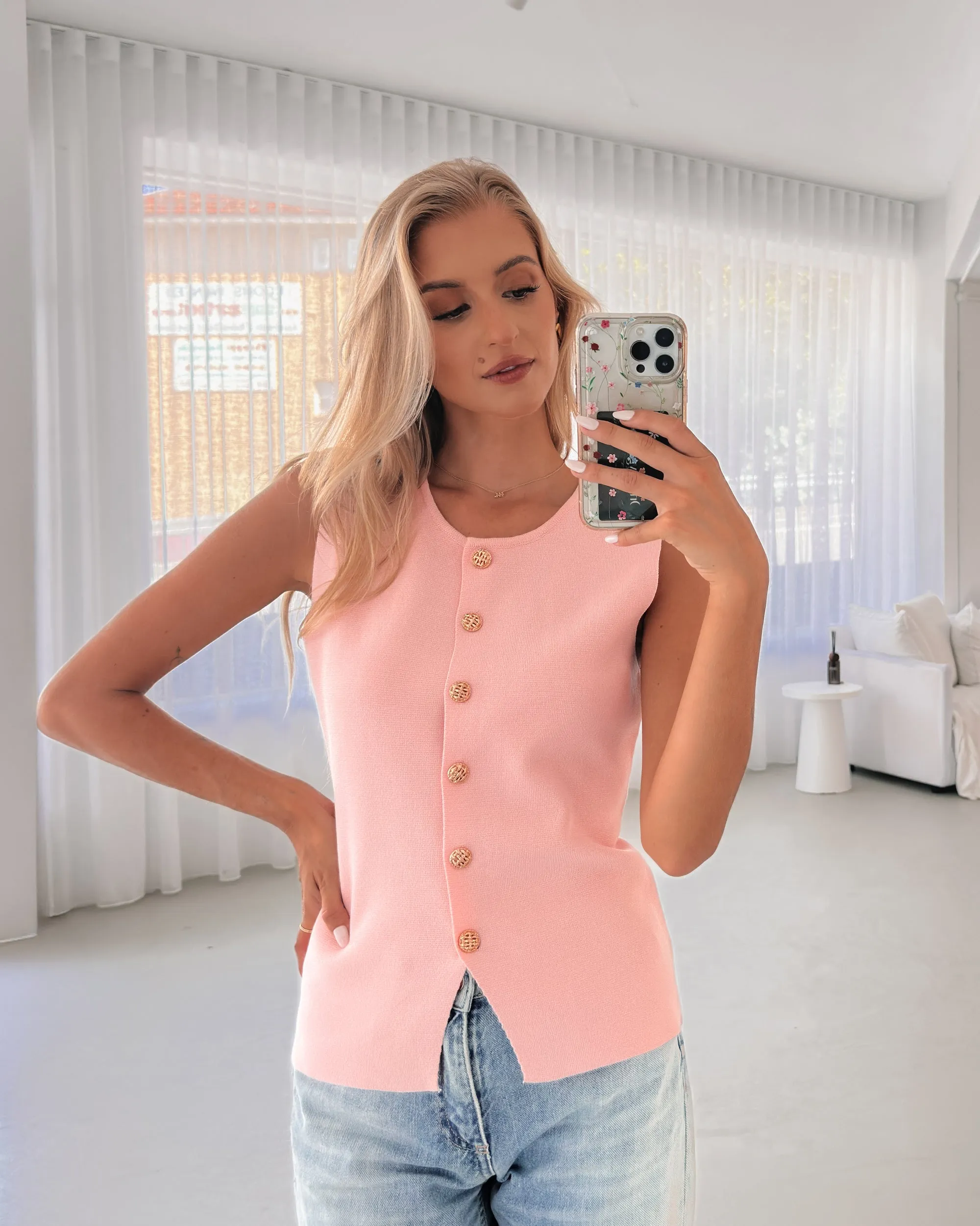 Corlini Knit Top - Pink