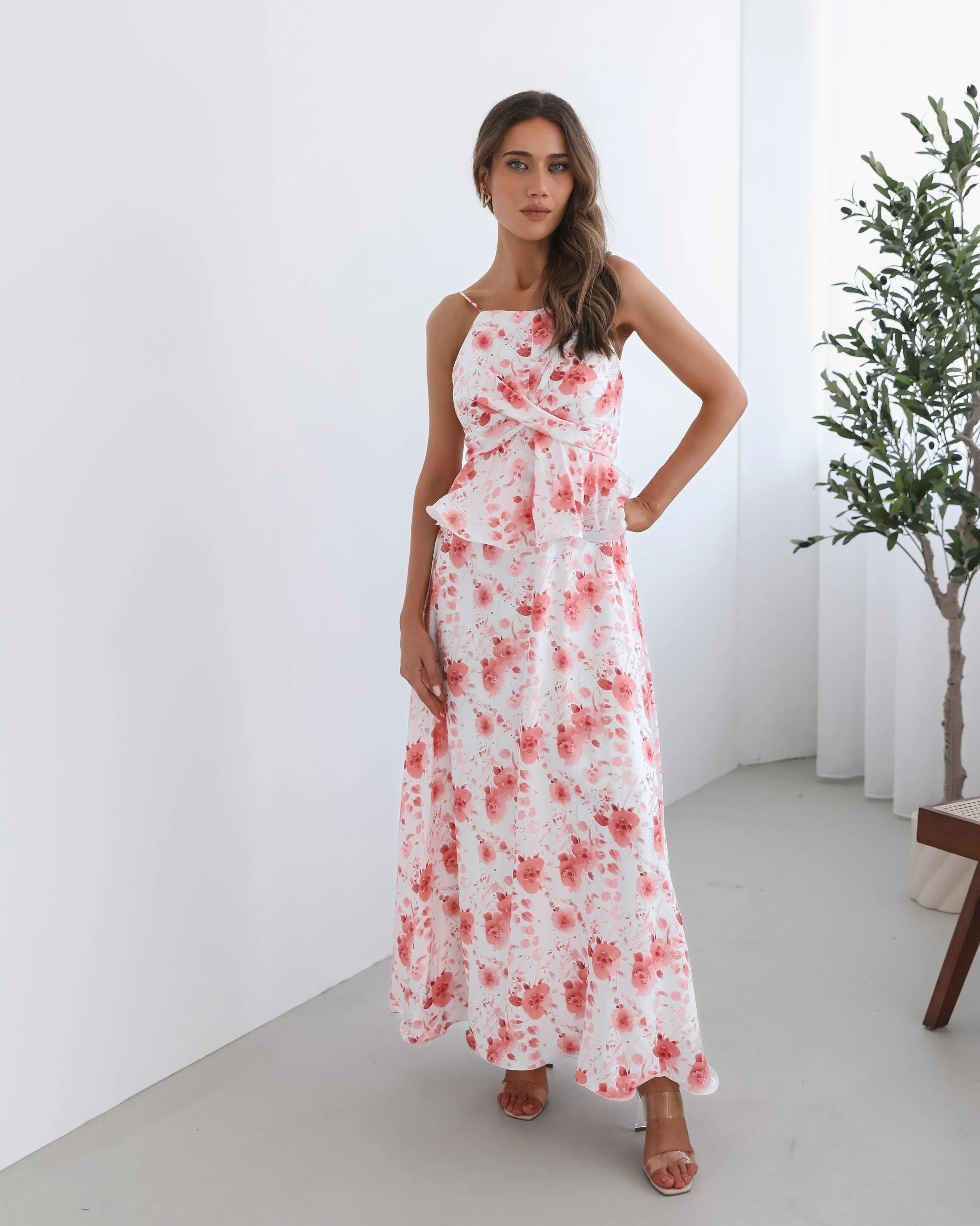 Devina Dress - White Floral