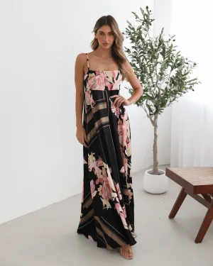 Deyah Dress - Black Floral