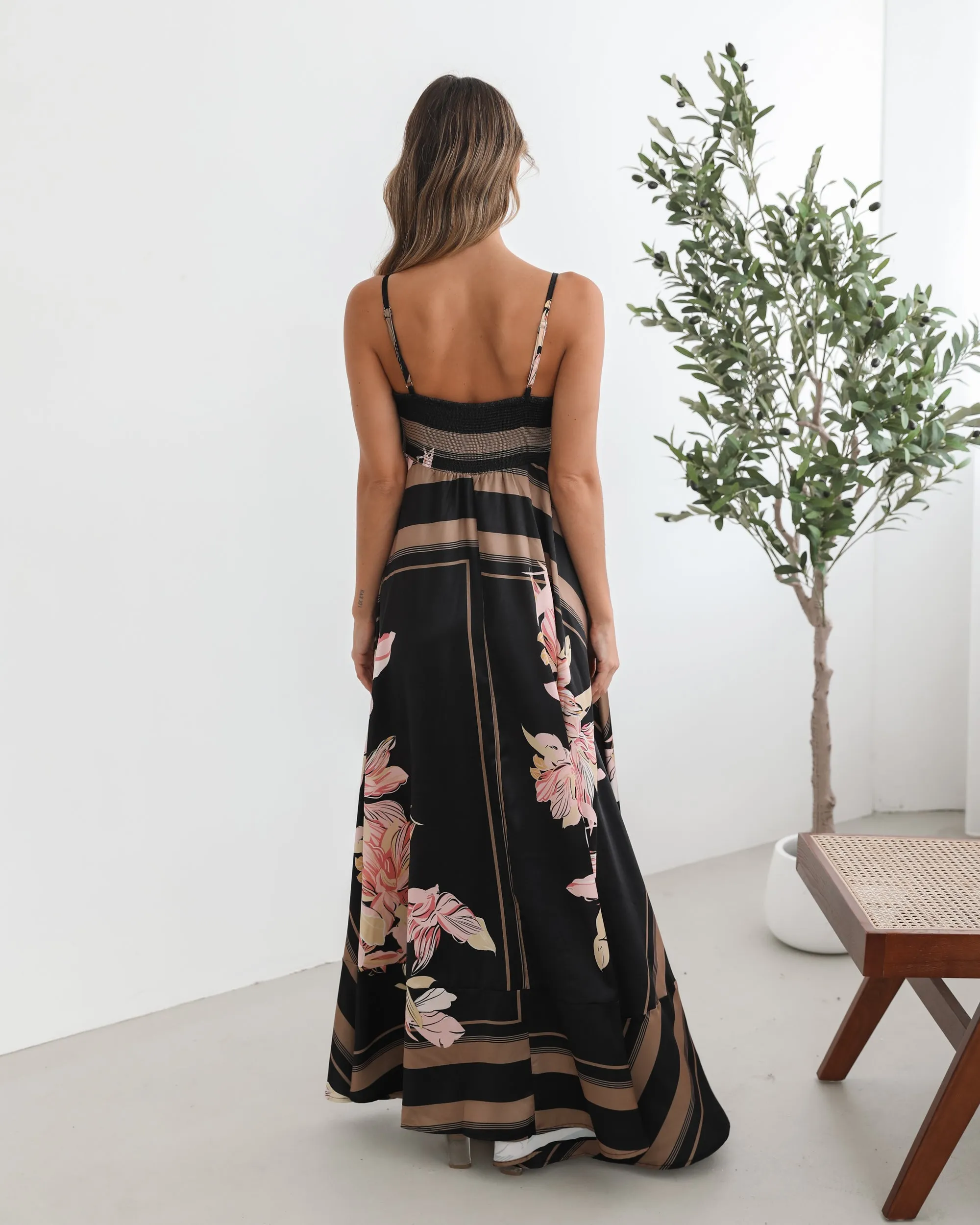 Deyah Dress - Black Floral