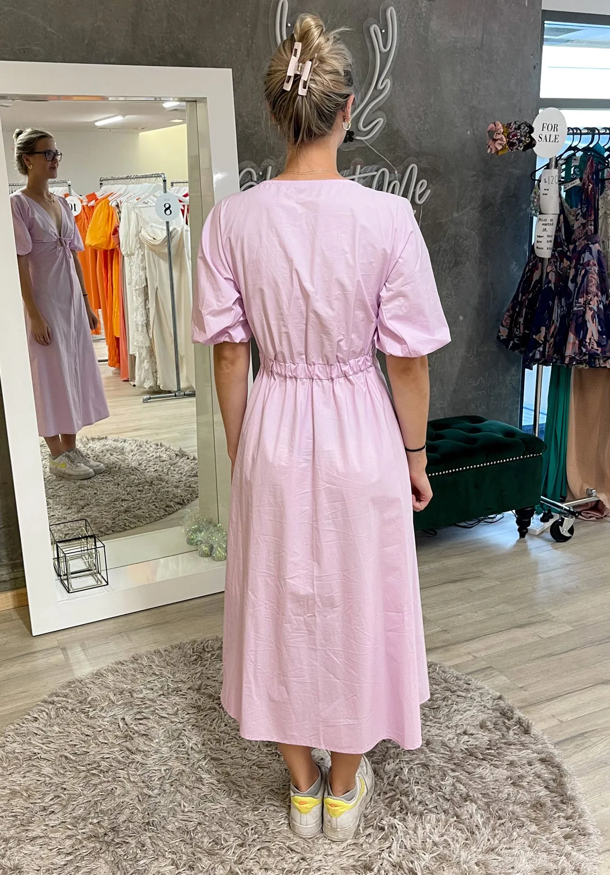Donovan Tie Dress - Pink
