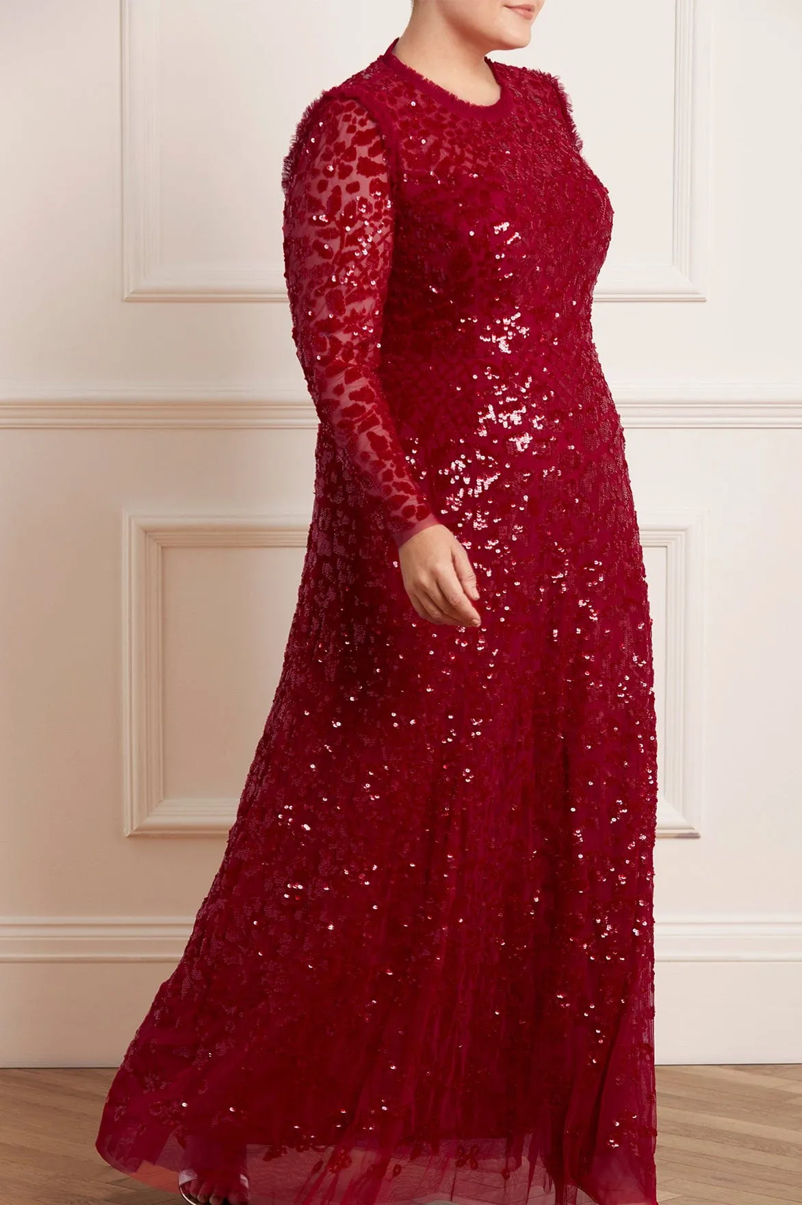 Doorbuster Aurelia Long Sleeve Gown NEEDLE THREAD  Going Fast!