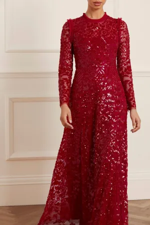 Doorbuster Aurelia Long Sleeve Gown NEEDLE THREAD  Going Fast!